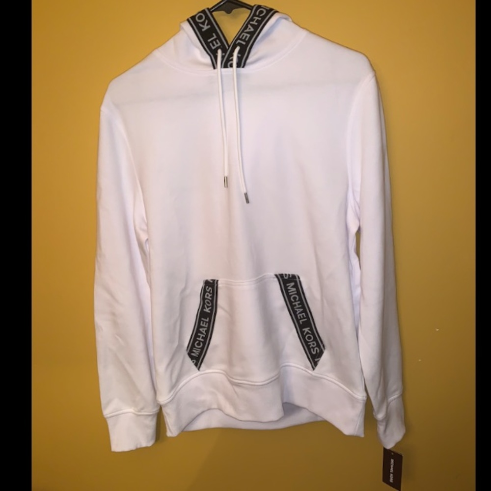 White & black MICHAEL KORS HOODIE